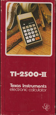 Calcolatrice elettronica vintage Texas Instruments TI-2500-II led rossa testata con scatola