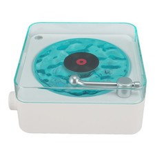 Record Player Style Bluetooth Speaker With Night Light And Time Display 3 In 1 M