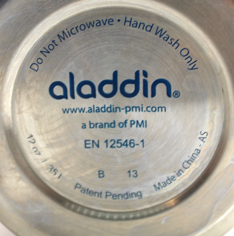 Caneca de viagem de aço inoxidável Aladdin tampa roxa plugue de borracha 16 oz. - Imagem 3 de 4