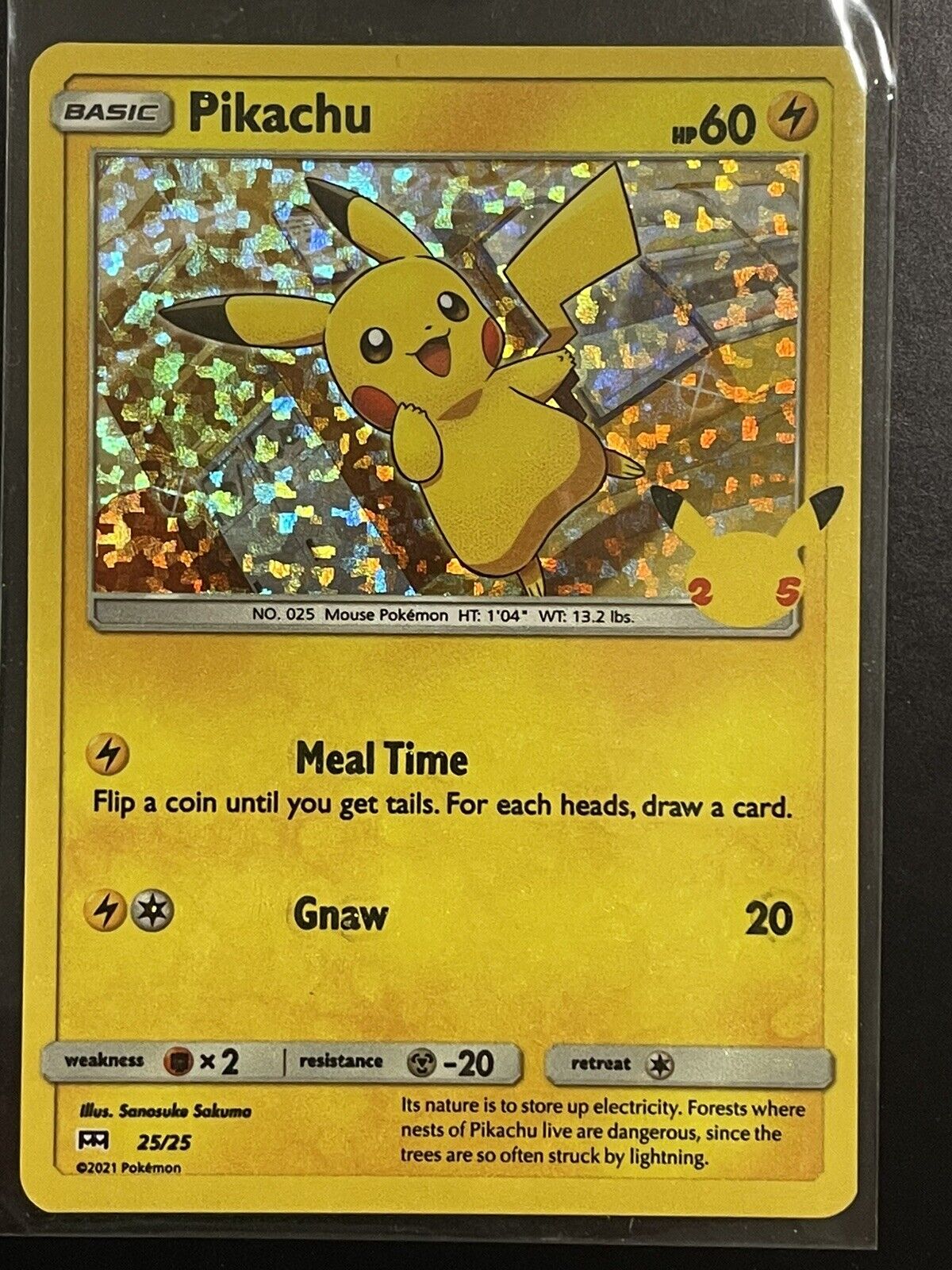 Mavin  McDonalds Pikachu Holo Shiny 25/25 Fresh Pokemon Card 2021 With  Stickers