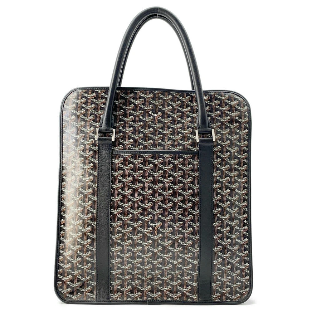 GOYARD Borsa tote bordeaux rivestita in PVC tela pelle nera BOURGOMMLTY01CL01P