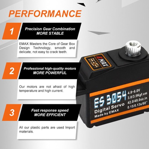 EMAX ES3054 17g 3.5kg 0.13sec 23T Metal Gear Digital Servo For RC Airplane - Picture 7 of 7