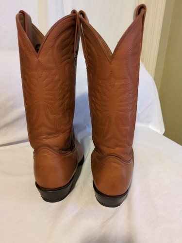 Dos De Oro Cowboy Boot 7.5 Leather Pointed Toe  Mexico 1884 1105 Brown  - Picture 9 of 17