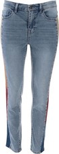 DG2 Diane Gilman Stretch Pcd Stripe Skinny Jean CHAMBRAY 16WP NEW 423 