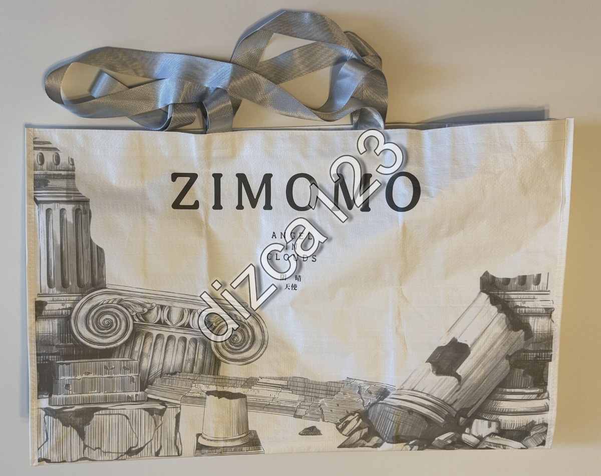 PopMart Labubu Zimomo Angel in Clouds LARGE White Tote Bag