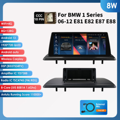 Für BMW 1er E81 E82 E87 E88 2006-12 10.25'' 8+128GB Carplay Autoradio GPS USB DSP