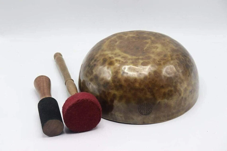 Cuenco para cantar luna llena tibetano espiritual curación del Himalaya yoga cuencos para cantar Foto 2 de 4