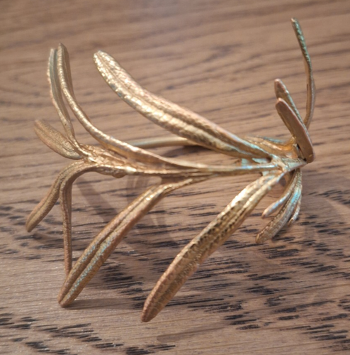 Table Art by Michael Michaud Herb Napkin Rings Boxes Set Of 4 Gold - Picture 5 of 20