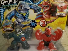 Heroes of Goo Jit Zu Dino X-Ray Fossil Faceoff Versus Pack Thrash Vs Verapz 