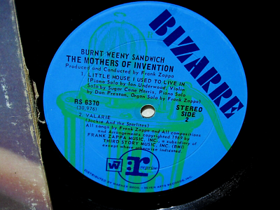 米LP Mothers Of Invention Burnt Weeny Sandwich RS6370 BIZARRE /00400 Burnt Weeny Sandwich CD - Frank Zappa Official Store
