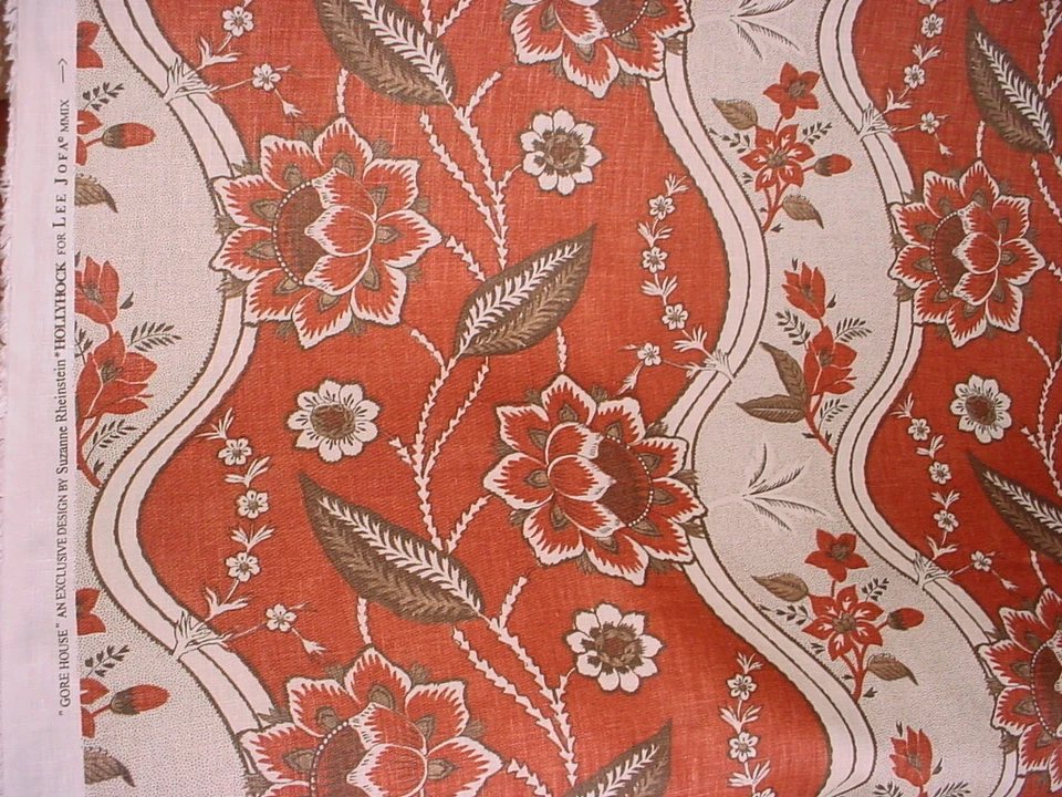 7-1/4Y Lee Jofa 2010133 Gore House French Floral Linen Print Upholstery Fabric - Image 3 of 4