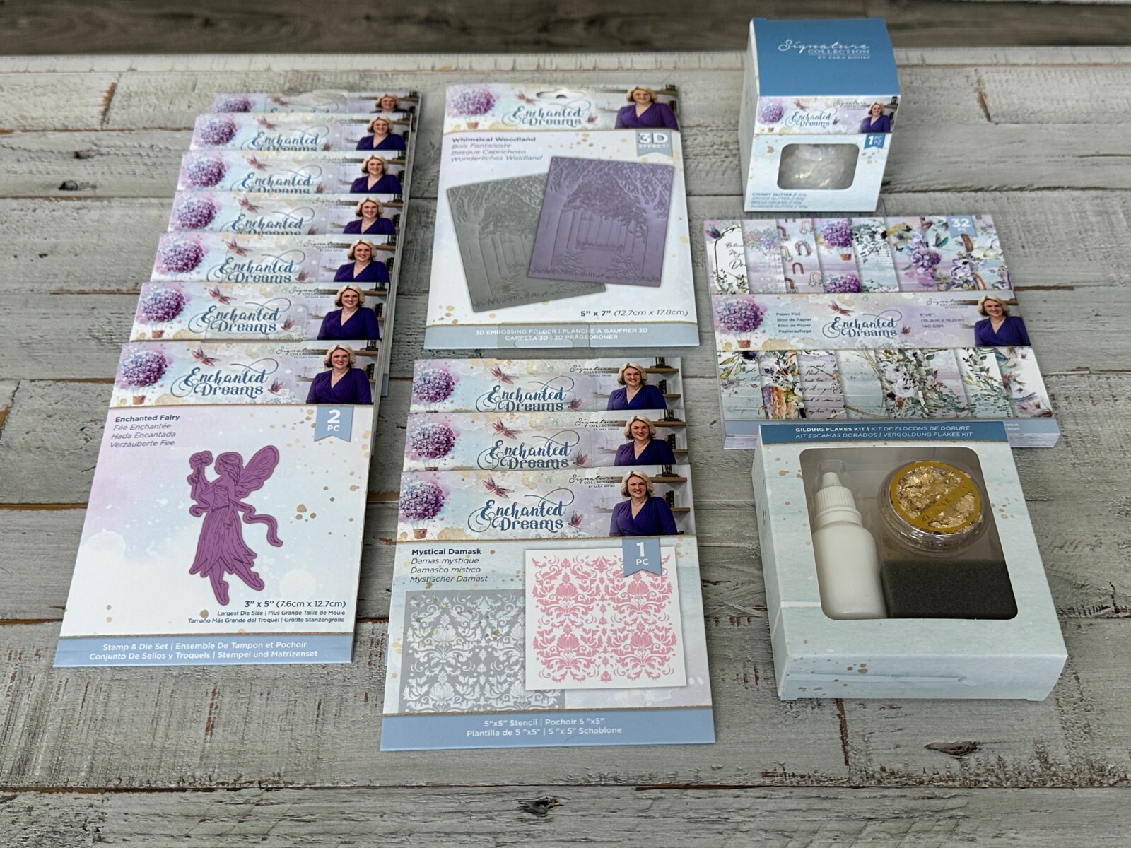 Sara Davies Signature Collection Enchanted Dreams Kit Stamp and Die NEW