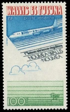WALLIS et FUTUNA C60 - DC-7 Plane in Flight "Airmail" (pb65455)