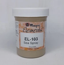 Mayco Elements Ceramic Glaze EL-103 Sea Spray USED 4 Oz Jar