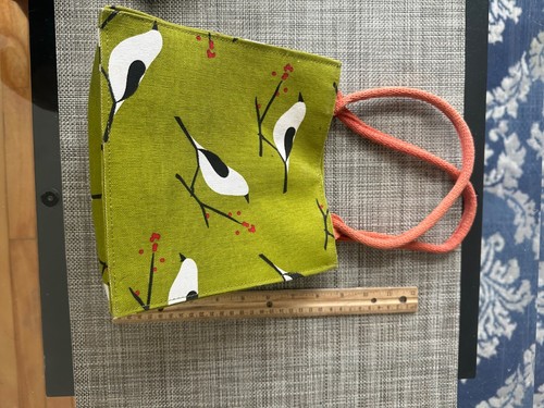 rock paper flower canvas bird tote - Picture 3 of 5