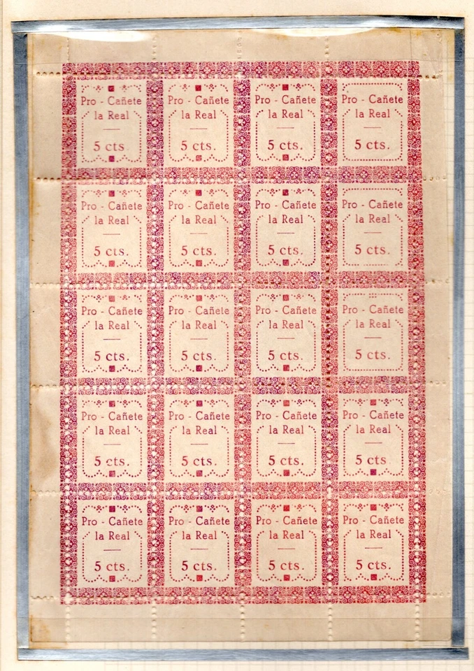 ESPAÑA 1937 CUATRO EDICIÓN GUERRA CIVIL EN HOJAS COMPLETAS ÁVILA SELLOS BENÉFICOS Foto 4 de 4