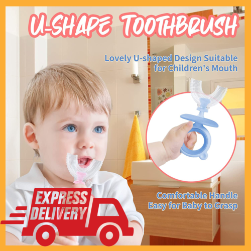 2Pcs Kids Toothbrushes U Shape | Baby Toothbrush with Toothbrush Cover & Food - Picture 6 of 6