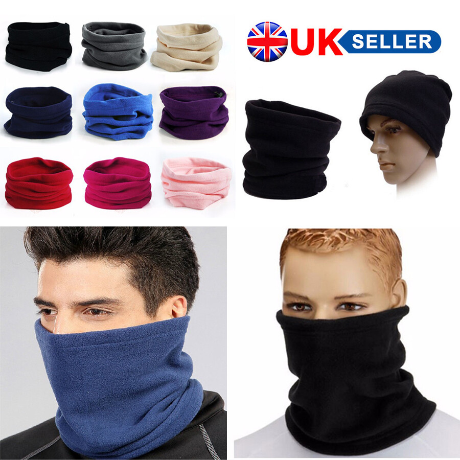 Thermal Neck Warmer Snood Winter Scarf Tube Fleece Motorbike Cycling Mens  Women