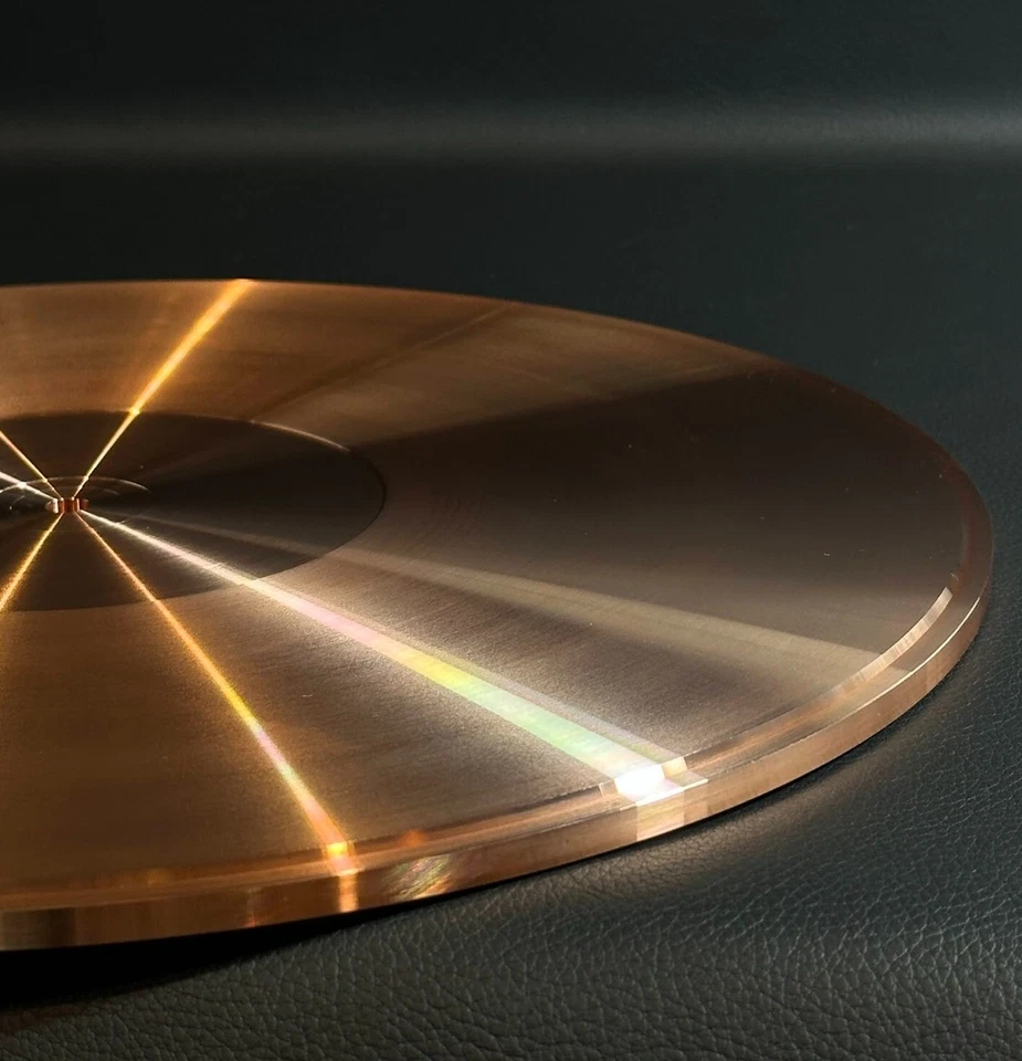 Pure Copper 7mm Turntable Sheet Record LP Heavy Weight VM-7 Slip Mat CU-500 LE3 - Image 4 of 4