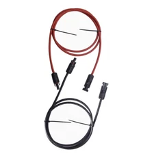 1 Pair Black + Red Solar Panel Extension Cable Wire Connector 12/10 AWG US