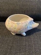 Park Rose Bridlington Pottery Hedgehog Planter Floral Vintage