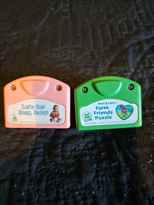Leapfrog Little Touch Library Game Cartridge Only Farm Friends Puzzle +1 More