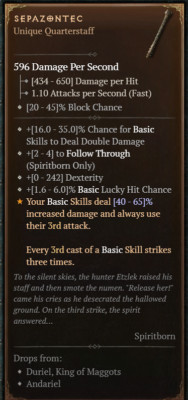 DIABLO 4 NEW SEASON       Unique Items                       Sepazontec