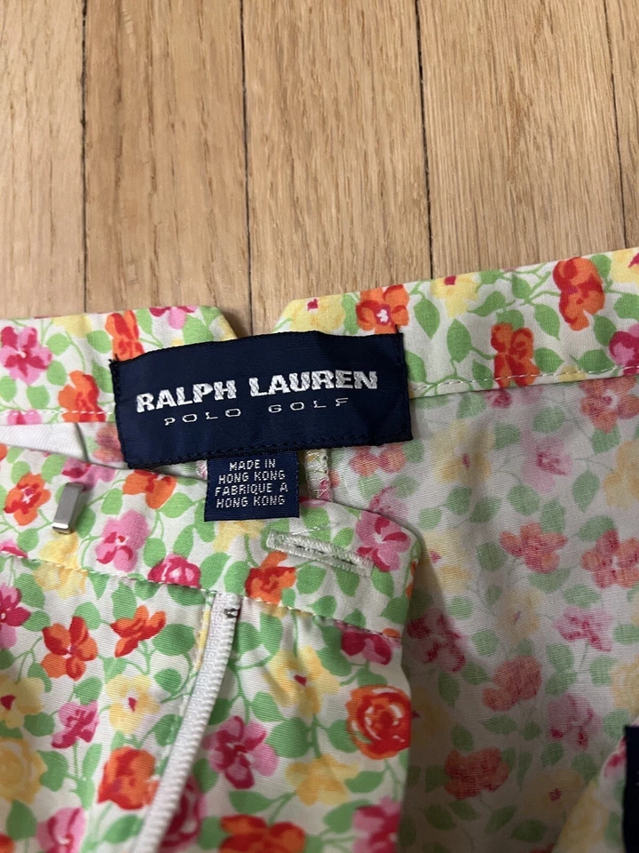 Pantalones Cortos Polo Ralph Lauren De Colección Para Mujer 8 Florales 3 Bolsillos Golf Tenis Preppy Foto 2 de 4