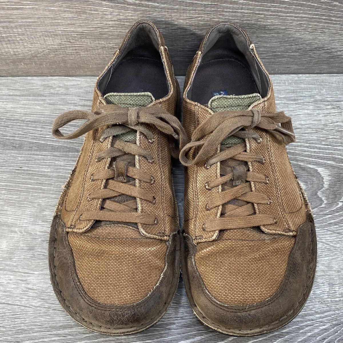 Patagonia Sky Walk Brown Leather Canvas Lace Up Shoes  display picture 2