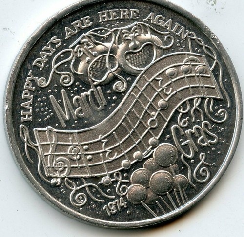 Mardi Gras Doubloon Krewe of Perseus 1974 Aluminum - Picture 2 of 2