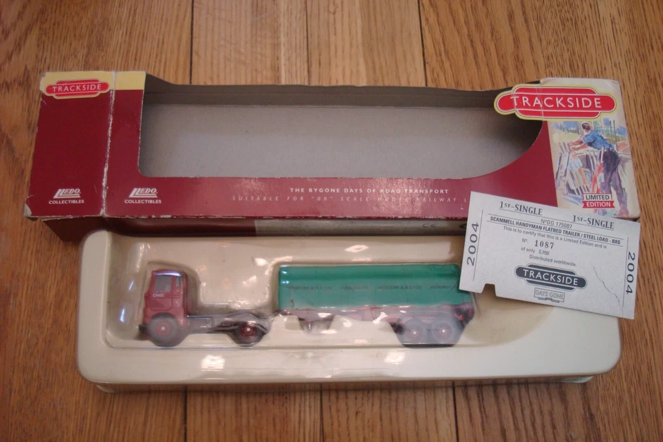 CORGI TRACKSIDE DG175007, SCAMMELL FLAT BED TRAILER/STEEL LOAD-BRS, 1:76 SCALE - Image 3 of 4