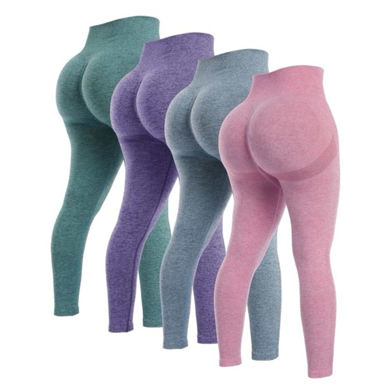Leggings Women’s XL 4 Pack Seamless Workout Yoga Leggings Butt Lifting Gym FC7-image