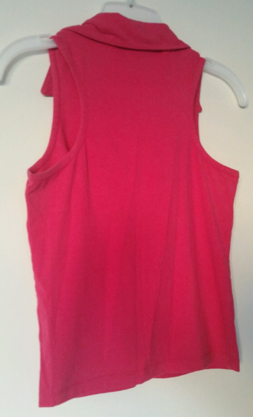 One Step Up Basic Solid Pink Cotton Blend Sleevel… - image 10