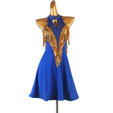 Latin Dance Dress Salsa Tango Cha cha Ballroom Rhinestone Competition Dress F487