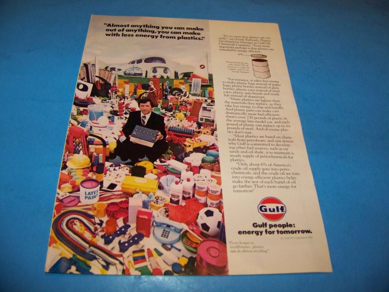 Gulf Oil Corporation "Plastics" Original Print Ad From Magazine Vintage 1981