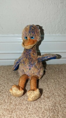 TY '2000 Dinky The Do Do Bird Beanie Baby 7 .5''  Blue with Pale Orange Body