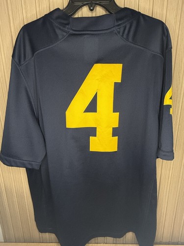 Michigan Wolverines Jordan Football Home Jersey #4 Blue Mens 2XL AO9898-419 XXL - Picture 4 of 4