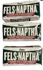 Fels Naptha Laundry Bar Soap Detergent Stain Remover 5 Ounces Each, NEW (3)