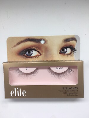 Elite Cosmetics False Eyelashes #21 Black