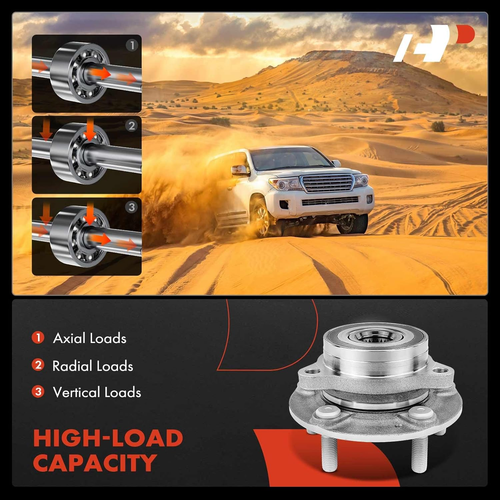 Conjunto de cojinete y buje de rueda delantera o trasera con 5 tacos compatible con Hyundai - Imagen 5 de 12