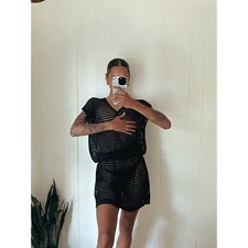 Black Knit Coverup
