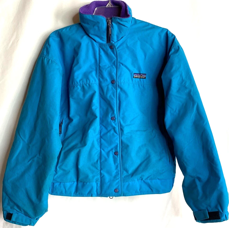 Vintage Patagonia Purple Fleece Lined Blue Winter Ski Jacket Kids Unisex 9/10 - Image 2 of 4