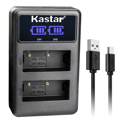 LED2 Charger for Fujifilm NP-W126S X-A10 X-E1 X-E2 X-E2S X-E3 X-E4 X-H1 X-M1