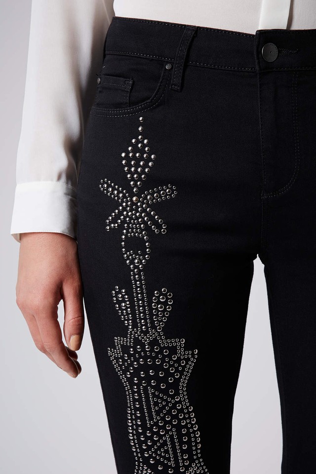 Womens Studded Leigh Skinny Jeans UK10 EUR38 US6 eBay