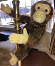 Vintage 1950s Schuco Tricky Yes/No Mohair Toy Monkey 13"