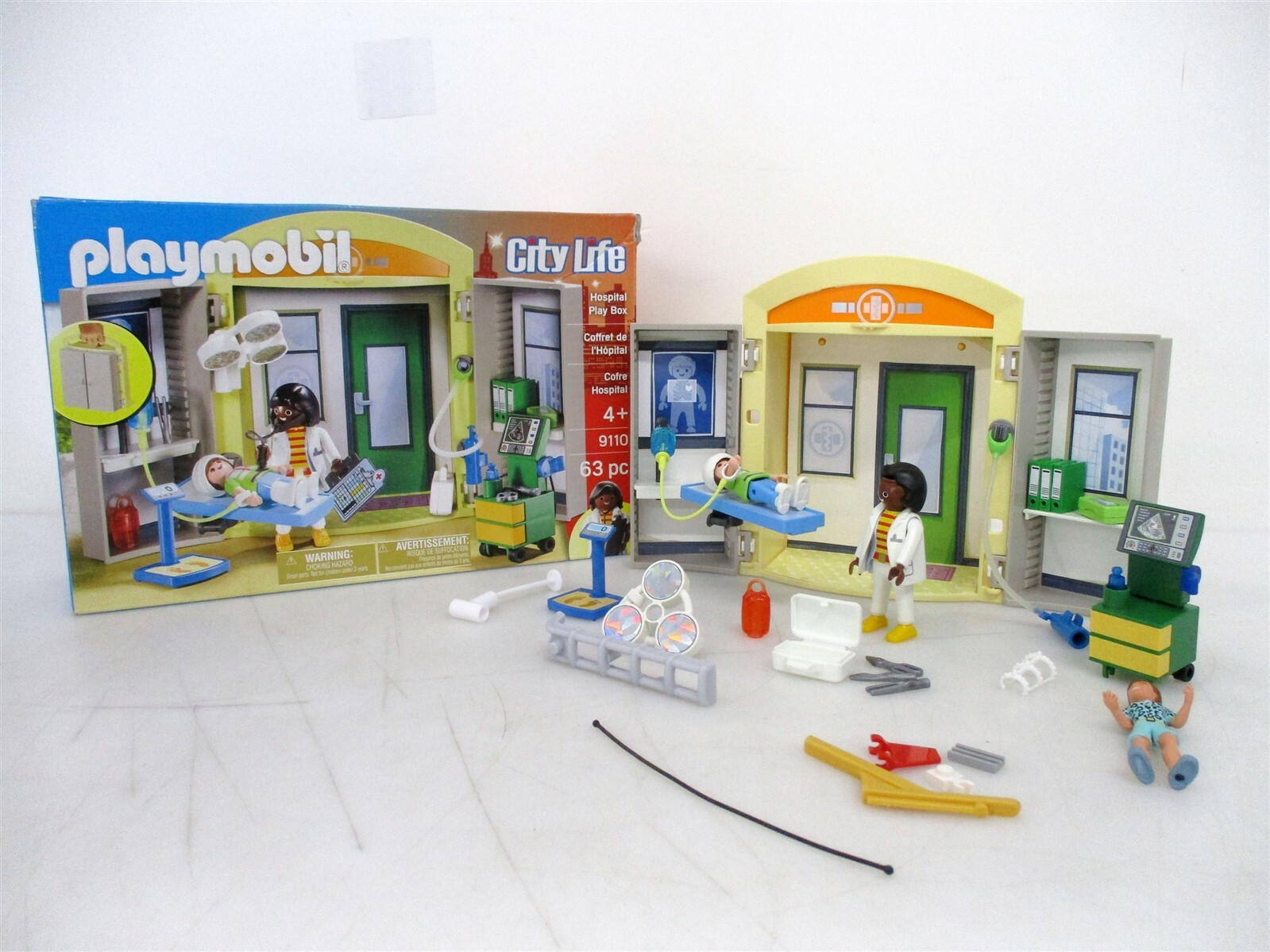 playmobil hospital play box
