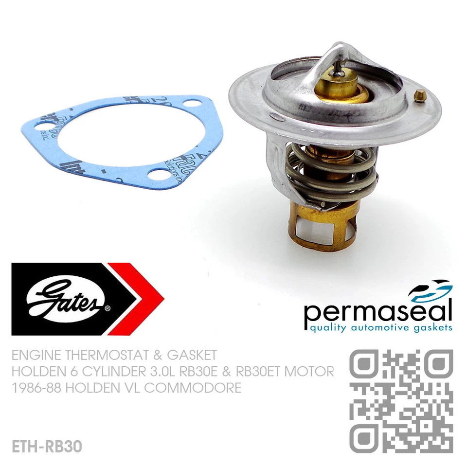 GATES THERMOSTAT & GASKET 6-CYL RB30E & RB30ET TURBO 3.0L [HOLDEN VL COMMODORE] - image 3 of 4