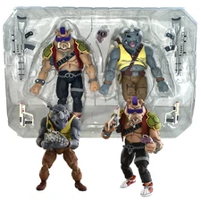 Teenage Mutant Ninja Turtles TMNT Rocksteady and Bebop 7" Action Figure Toys