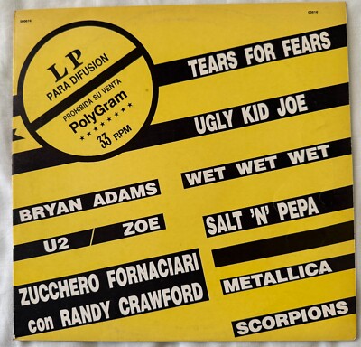 U2 One ''Uno Solo'' Metallica Zoe 1991 Mega Rare Polygram 12'' Argentina Promo