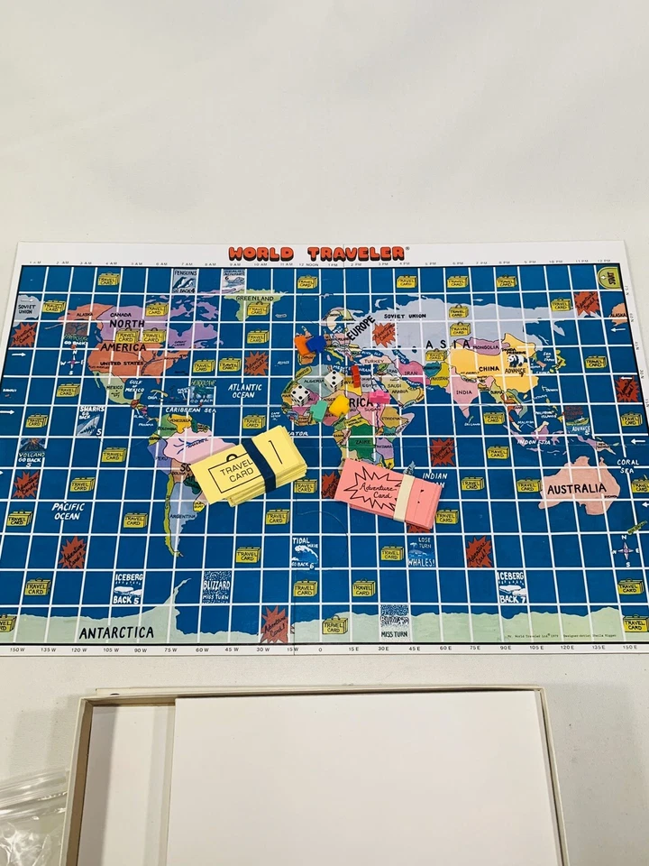 World Traveler Third Edition 1980 Educational Board Game Vintage Rare Stock #100 - Image 4 of 4